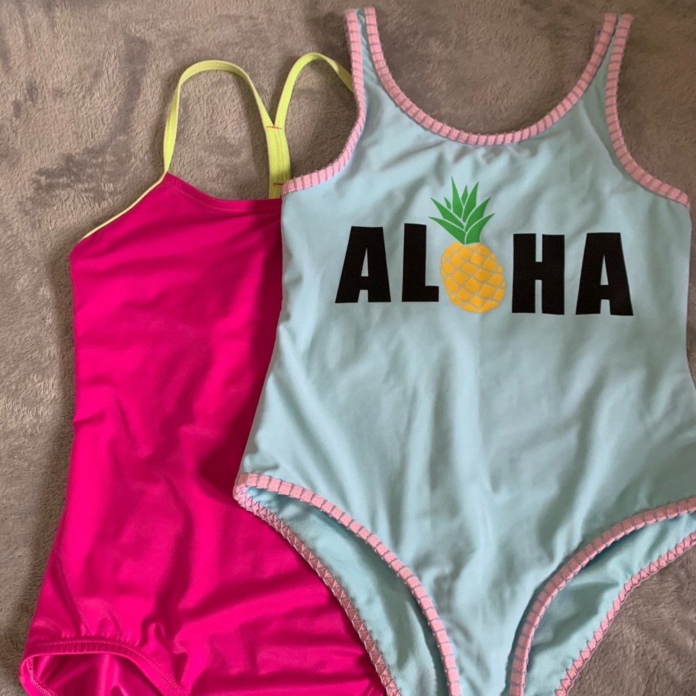 2 swimsuits size 12 kids